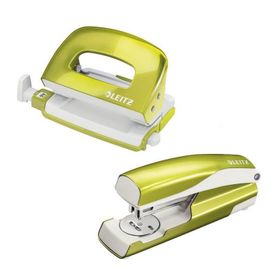 Leitz 4002432123834 L-5561 Wow Yeşil Zımba Delgeç Set