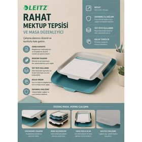 Leitz 52590061 Mavi Rahat Mektup Tepsisi ve Masa Düzenleyici