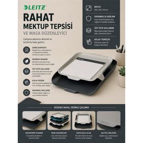 Leitz 52590089 Kadife Gri Rahat Mektup Tepsisi ve Masa Düzenleyici