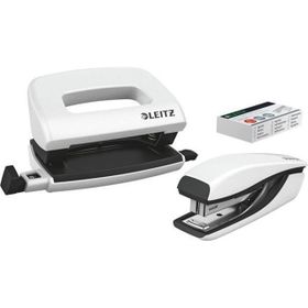 Leitz 55612001 Nexxt Wow Beyaz Mini Zımba ve Delgeç Seti