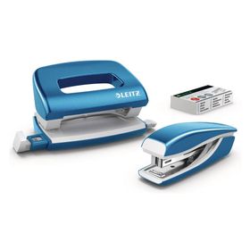 Leitz 55612036 Nexxt Wow Mavi Mini Zımba ve Delgeç Seti