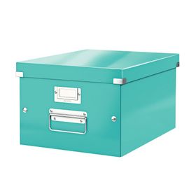 Leitz 6044 WOW Buz Mavisi Orta Boy Metalik Saklama Kutusu