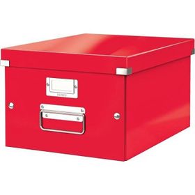 Leitz 60440026 Click Store Wow Metalik Kırmızı Orta Boy Saklama Kutusu