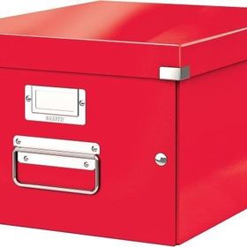 Leitz 60440026 Click Store Wow Metalik Kırmızı Orta Boy Saklama Kutusu