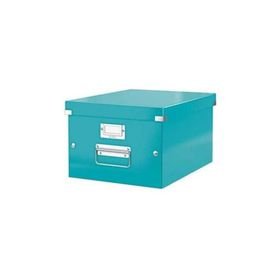 Leitz 60440051 Click Store Wow Metalik Buz Mavisi Orta Boy Saklama Kutusu