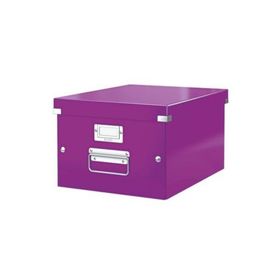 Leitz 60440062 Click Store Wow Metalik Mor Orta Boy Saklama Kutusu