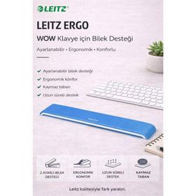 Leitz 65230036 Ergo Wow Mavi Klavye için Bilek Desteği