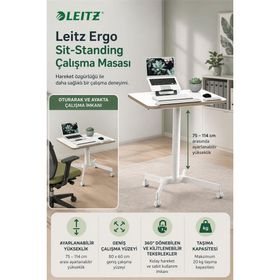 Leitz 65360001 Ergo Küçük Sit Standing Çalışma Masası