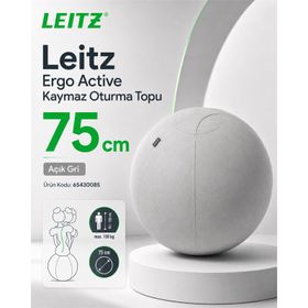 Leitz 65430085 Ergo Active 75 cm Açık Gri Kaymaz Oturma Topu