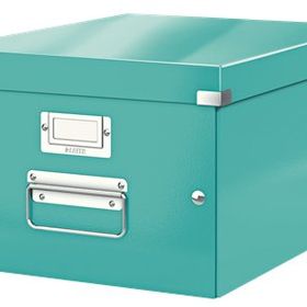Leitz Metalik Buz Mavisi Click Store Küp Orta Saklama Kutusu