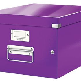 Leitz Metalik Mor Click Store Küp Orta Saklama Kutusu