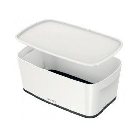 Leitz Mybox 5229 Siyah-Beyaz Kapaklı Küçük Boy Saklama Kutusu