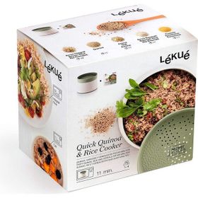 Lekue Koyu Yeşil Pirinç ve Yulaf Pişirme Kabı