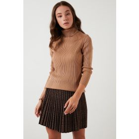 Lela 4614102 Camel Kadın Kazak