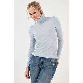 Lela 4614102 Fitilli Regular Fit Balıkçı Yaka Soft Akrilik Kadın Kazak