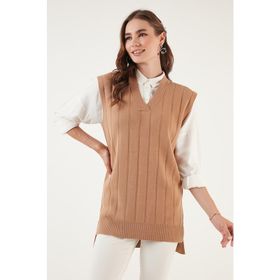Lela 4616088 Camel Kadın Süveter