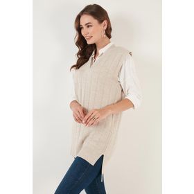 Lela 4616088 Camel Kadın Süveter