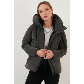 Lela 497FLAME Gri Kadın Mont