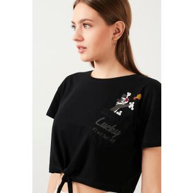 Lela 5411097 Baskılı Kadın T-shirt