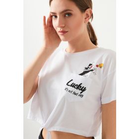 Lela 5411097 Baskılı Kadın T-shirt