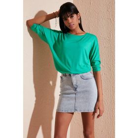 Lela 5861416Y Benetton Bisiklet Yaka Truvakar Kol Kadın Bluz