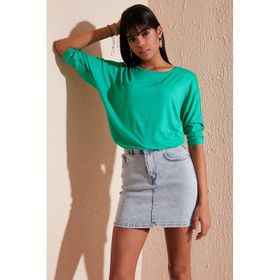 Lela 5861416Y Benetton Bisiklet Yaka Truvakar Kol Kadın Bluz