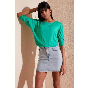 Lela 5861416Y Benetton Bisiklet Yaka Truvakar Kol Kadın Bluz