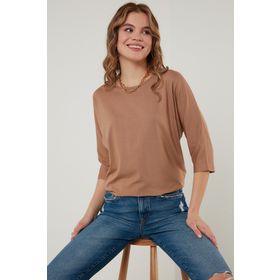 Lela 5861416Y Bisküvi Bisiklet Yaka Kadın Bluz
