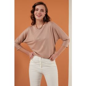 Lela 5861416Y Bisküvi Bisiklet Yaka Kadın Bluz