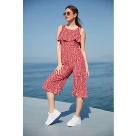 Lela 5863143 Kırmızı Kadın Tulum