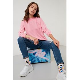 Lela 5863323 Pembe Kadın Sweatshirt