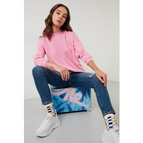 Lela 5863323 Pembe Kadın Sweatshirt