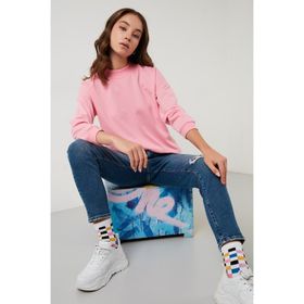 Lela 5863323 Pembe Kadın Sweatshirt