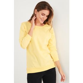 Lela 5863569 Sarı Kadın Sweatshirt