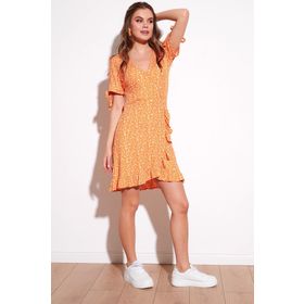 Lela 5863719 Oranj Kadın Elbise