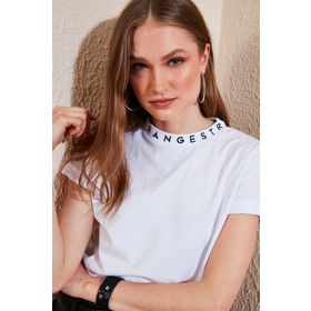 Lela 5864054 Beyaz Kadın T-shirt