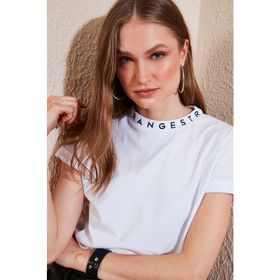 Lela 5864054 Beyaz Kadın T-shirt