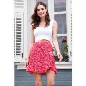 Lela 5864152 Kırmızı Kadın Etek