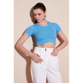 Lela 5864211 Bebe Mavi Kadın Bluz