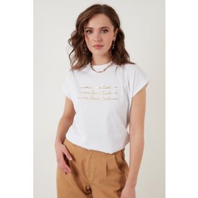 Lela 5864217 Beyaz Kadın T Shirt