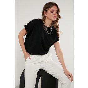 Lela 5864489 Siyah Kadın T Shirt