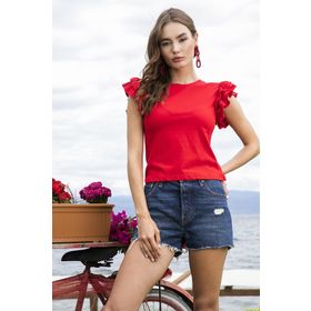 Lela 5864500 Kırmızı Kadın T-shirt