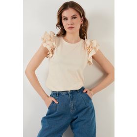Lela 5864500 Taş Kadın T-shirt