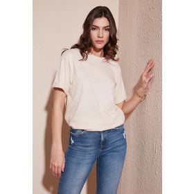 Lela 5864562 Benetton Pamuklu Oversize Bisiklet Yaka Kadın T-shirt