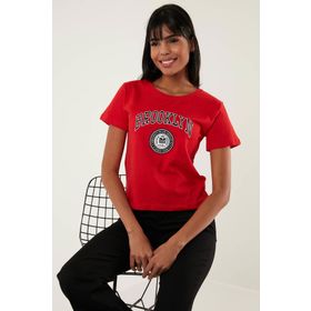 Lela 5864581 Bej Kadın T-Shirt