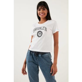 Lela 5864581 Bej Kadın T-Shirt