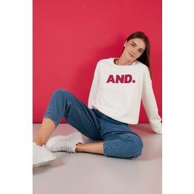 Lela 5864880 Beyaz Kadın Sweatshirt