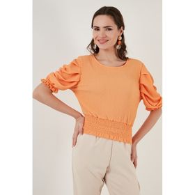 Lela 5865018 Açık Oranj Kadın Bluz