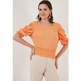 Lela 5865018 Açık Oranj Kadın Bluz