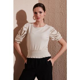 Lela 5865018 Beyaz Kadın Bluz